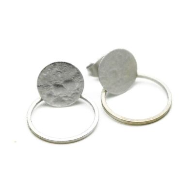 Pura Earring 59 Chic stud earrings with plates and circles