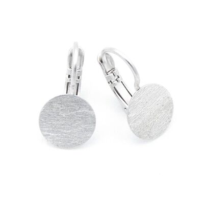 Pura Earring 69 cintre plaque brossé minimaliste