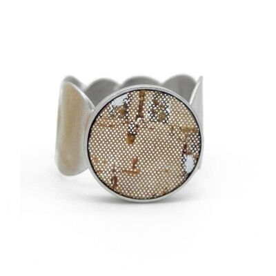 Vino Ring 01 plate ring with cork inlay