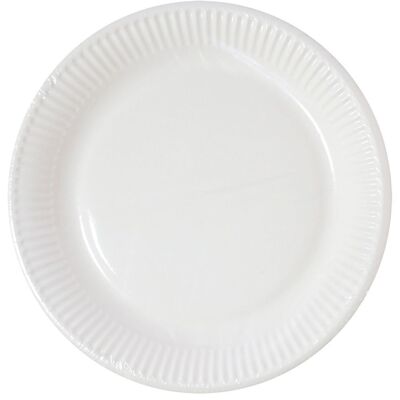 10 Platos de Cartón Compostable Blanco