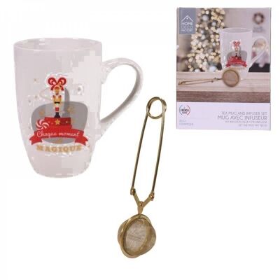 Christmas Mug + Tea Infuser