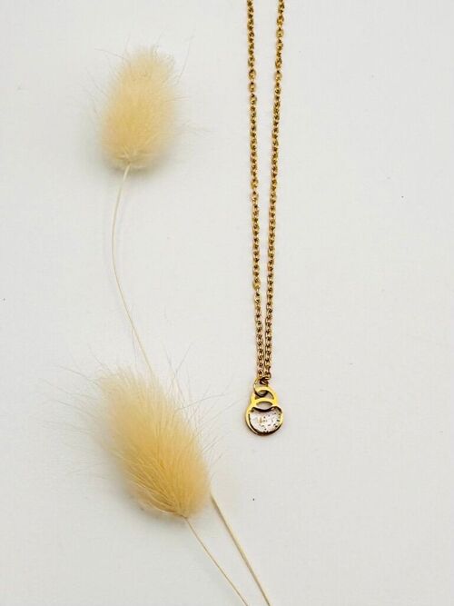 Collier Double Je - Poudre d'or
