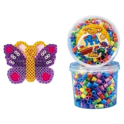 Jar of 600 Hama Maxi Pastel Mixed Ironing Beads
