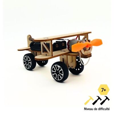 AirplaneBot: The plane that flies at full speed! - STEM wooden assembly kit