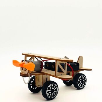 AirplaneBot : L'avion qui file à toute vitesse ! - Kit d'assemblage en bois STEM 3