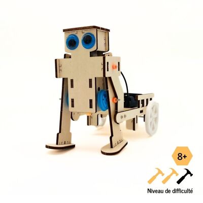 RoboPromeneur: Il robot che cammina come un matto - Kit di montaggio in legno STEM