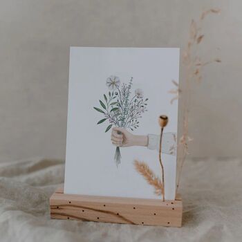 Eulenschnitt carte de voeux bouquet de fleurs séchées