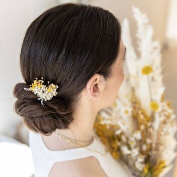 Marguerites fleurs séchées en épingle à cheveux 5