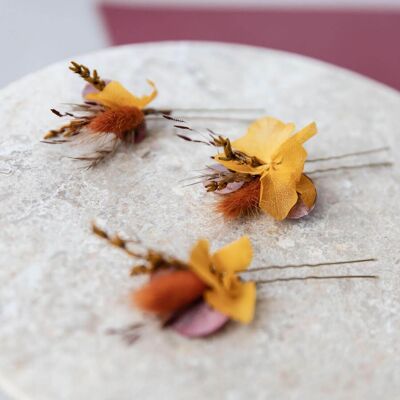 Hairpin dried flowers Indian Summer
