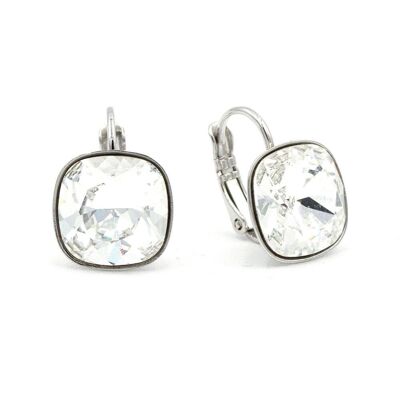 Basics Earring 02 - Elegantes pendientes de strass con cierre de palanca