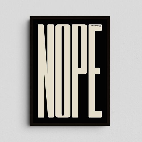 Giclée Art Print - NOPE - Off White