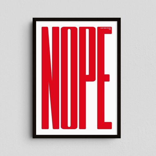 Giclée Art Print - NOPE - Crimson