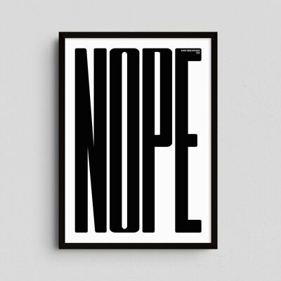 Impression d'Art Giclée - NOPE - Noir