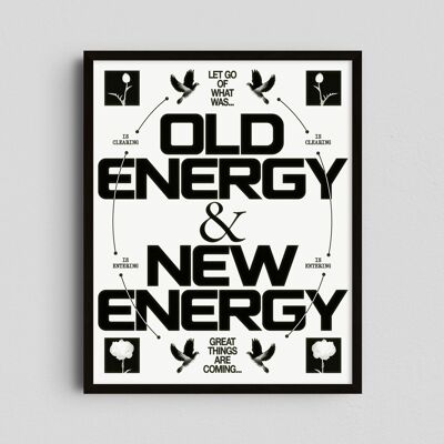 Giclée-Kunstdruck – Neue Energie – Schwarz & Weiß – Epi.Zu.Mich