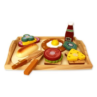Breakfast tray with accessories