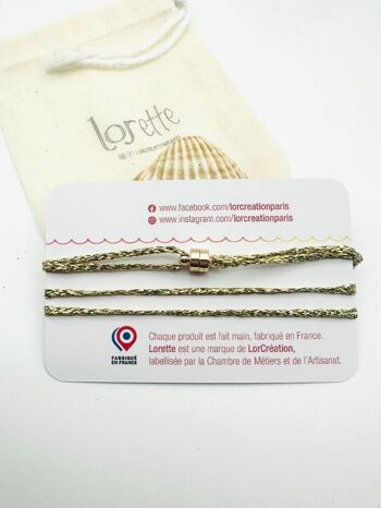Bracelet collier - Feuille d'or - Gold 2