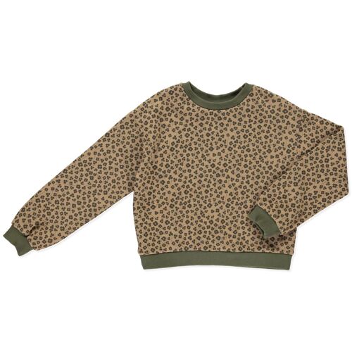 Crop Pulli Virginia Camel Print