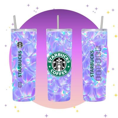 Starbucks Purple Glitter - Thermos Tumbler