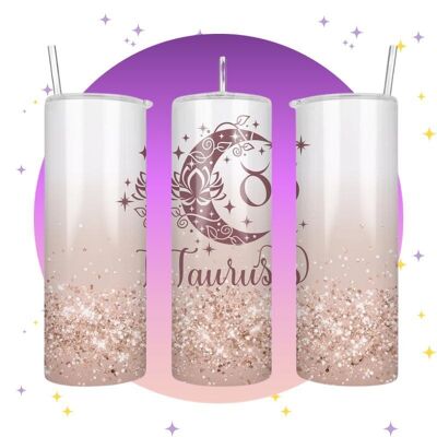 Taurus Glitter - Bicchiere termico