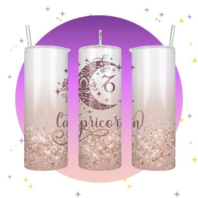 Capricorn Glitter - Bicchiere termico