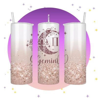 Gemini Glitter - Bicchiere termico