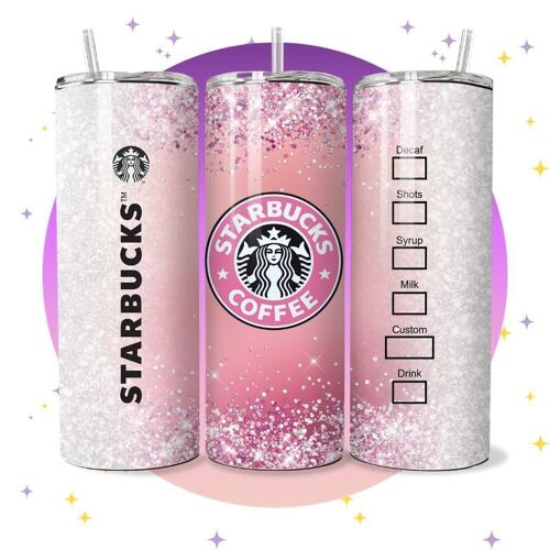 Pink Glitter - Gobelet thermos starbucks