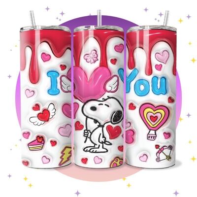 Snoopy Love - Bicchiere termico