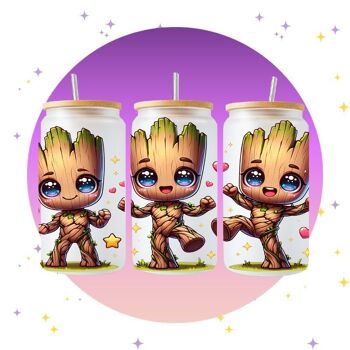 Groot Happy - Verre avec couvercle en bambou