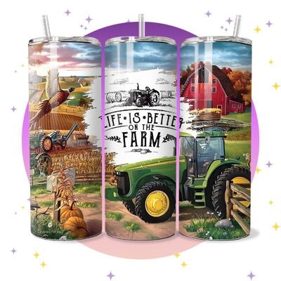 Life Is Better On The Farm - Thermos Tumbler