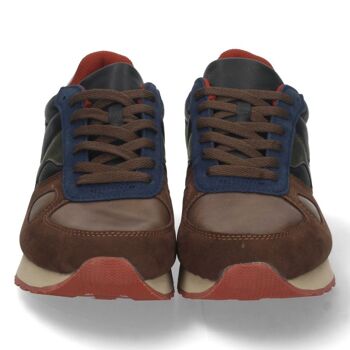 Sneaker décontractée marron à imprimé multicolore 4