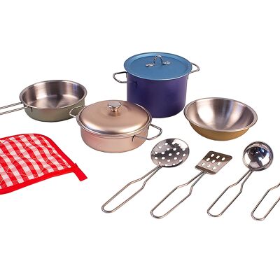 Batterie de cuisine aux couleurs modernes, 11 pcs.