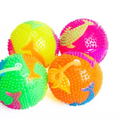 Flash ball in soft material and with spiked surface Ø7.5 cm.