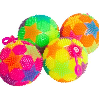 Flash ball in soft material and with tactile surface Ø7.5 cm.