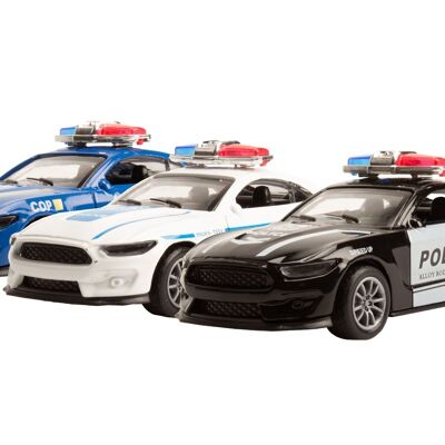 XL-Polizeiauto aus Metalldruckguss und mit Rückziehfunktion