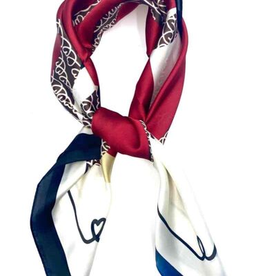 Foulard carré touche soie 70x70 d-14