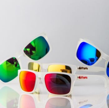 LUNETTES DE SOLEIL MODE FINITION MAT UNISEXE AVEC VERRES POLARISÉS ET MIROIR MODÈLE ICE 2