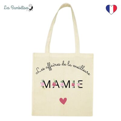 Grandma Tote Bag Flower Letters