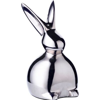 Figura decorativa conejo Louis (altura 18 cm) aluminio niquelado