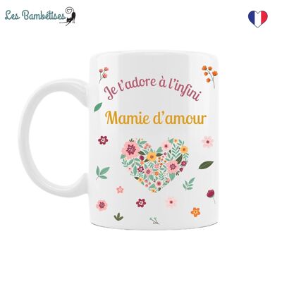 Mug Mamie Cœur Fleuri