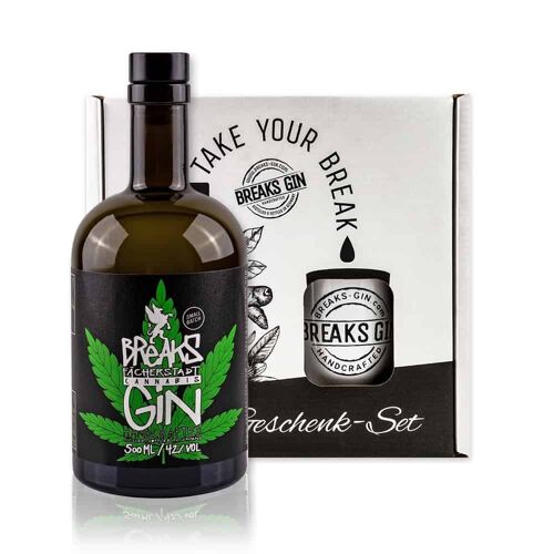 Geschenk-Set Cannabis Gin 500ml + Becher