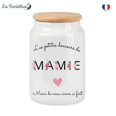 Mamie Flower Letters Cookie Jar