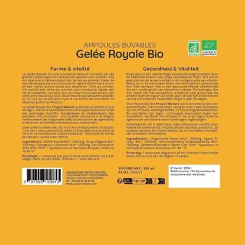 GELÉE ROYALE BIO - 1500 MG (CERTIFIÉ AB) - 10 AMPOULES 4