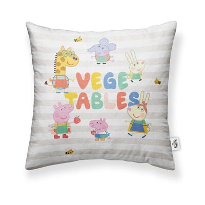 Funda de cojín 100% algodón 45x45cm Vegetables A