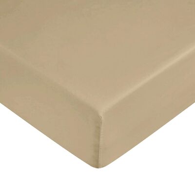 100% extra-soft microsatin fitted sheet Taupe