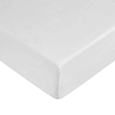 100% extra-soft microsatin fitted sheet White