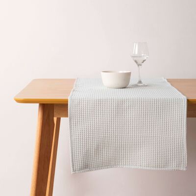 Waffle Mint table runner 45x140 cm