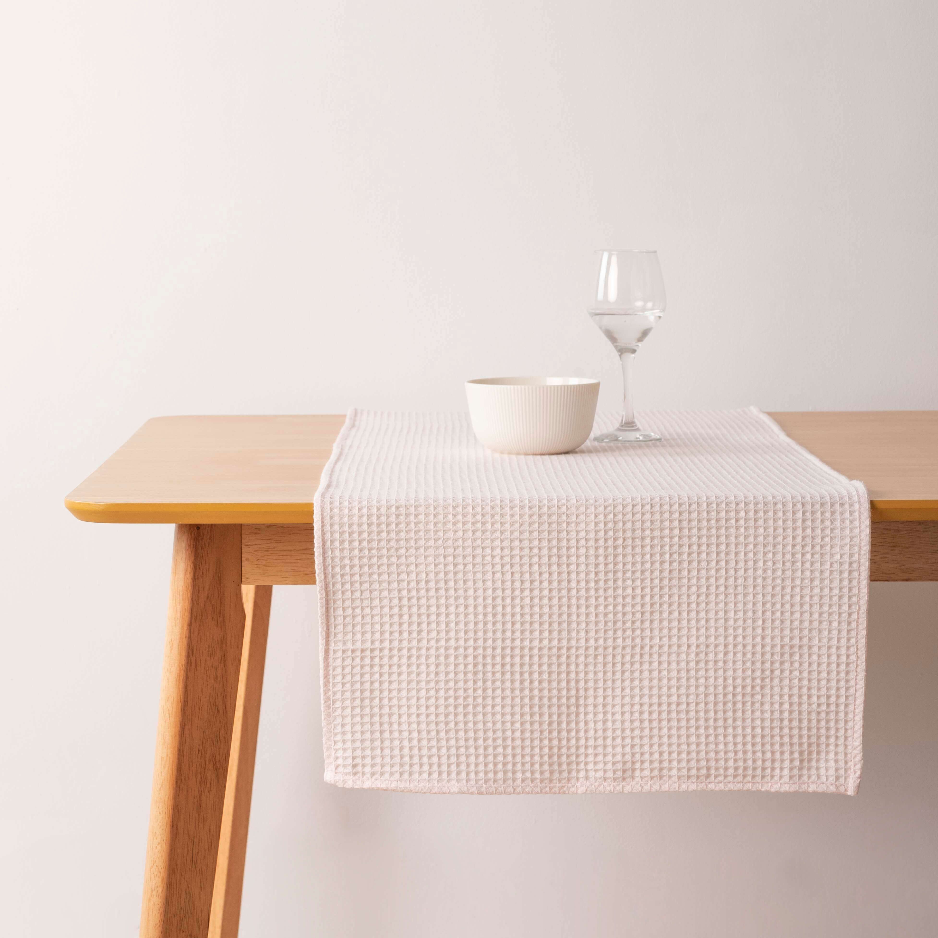 Runner da tavola Cialda con Salsa Rosa 45x140 cm