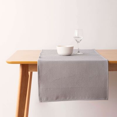 Waffle Ultimate Gray table runner 45x140 cm