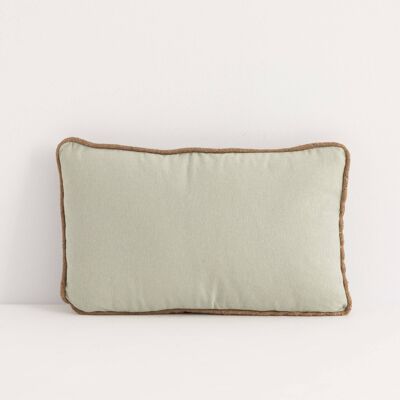 Decorative cushion with filling 30x50 cm Piping Jute Sauge