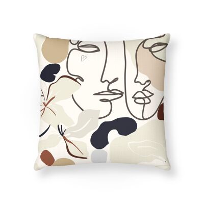 Cuscino decorativo con imbottitura 45x45 cm Faces I A